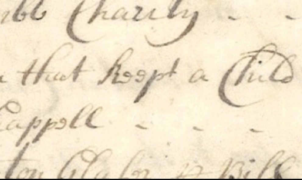 Extract from the Lincoln's Inn accounts book relating to a foundling baby left at the Chapel