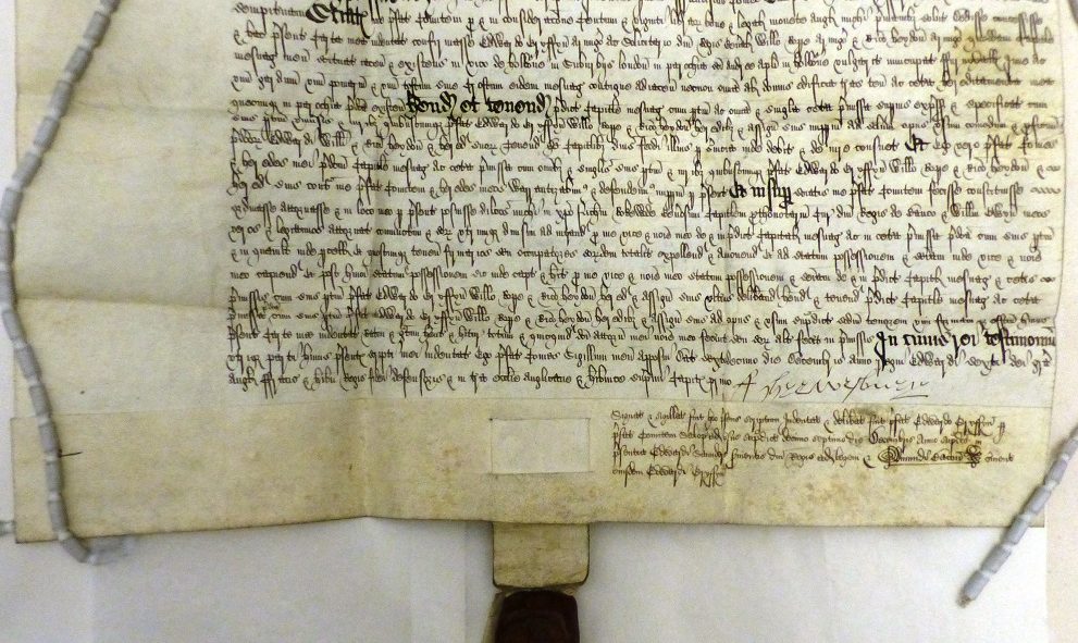 Conveyance document from the Lincoln's In archives for the sale of Furnival's Inn, dated 16 December 1547