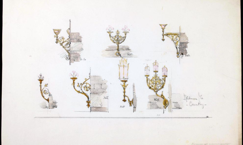 Designs by Francis Skidmore for gas lights