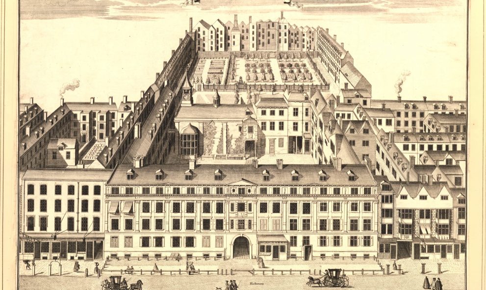 An engraving of Furnival's Inn from circa 1720