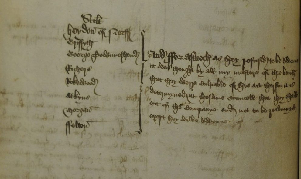 Extract from the Black Books of Lincoln's Inn relating to the theft of wine from the cellars