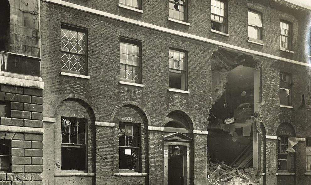 Damage sustained to 9 Stone Buildings at Lincoln's Inn during the Blitz of World War II
