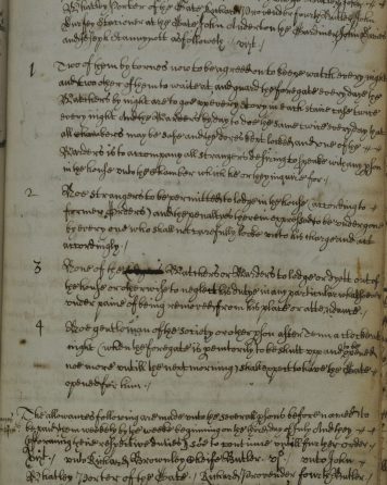 Extract from the Black Books of Lincoln's Inn, from June 1665 on dealing with the Plague