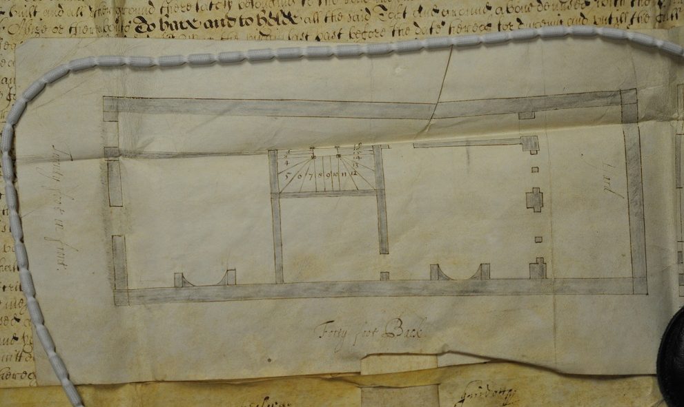 Historic plan relating to a replacement building for King’s Grocer’s House at 24 Newgate Street