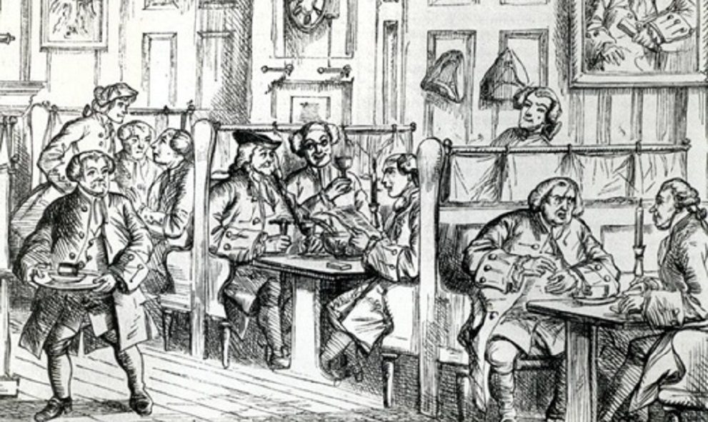Historic depiction of Lloyd’s coffee house