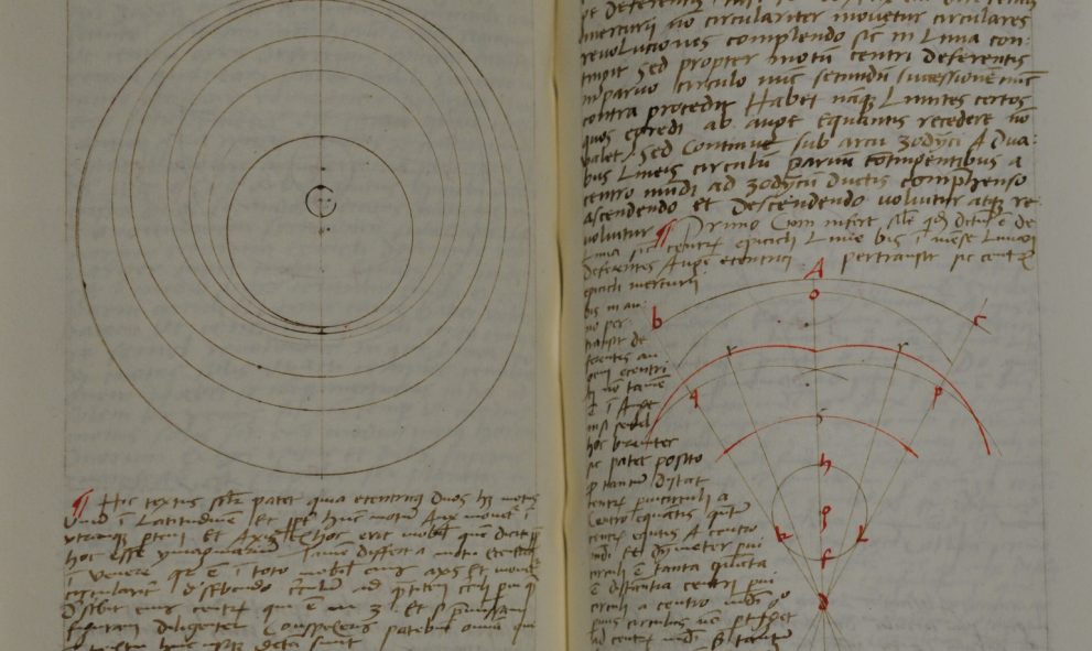Extract from an astrological manuscript, showing the orbits of Mercury, bequeathed to Lincoln's Inn by Sir Matthew Hale
