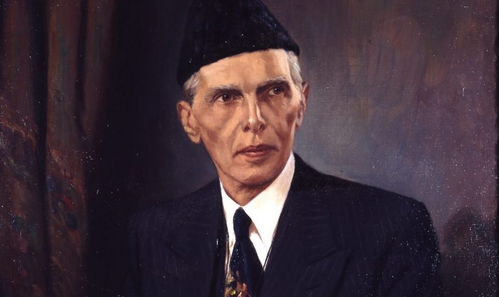 Portrait of Mohammed Ali Jinnah, founder of Pakistan