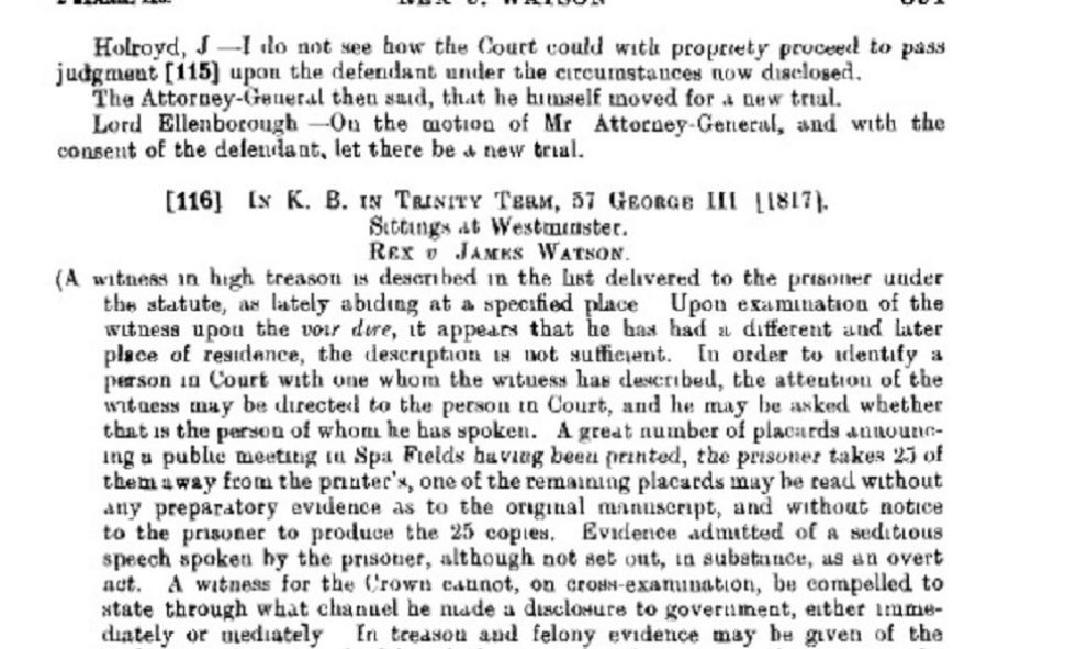 Extract from Starkie’s Report on the Spa Fields Riots of 1817