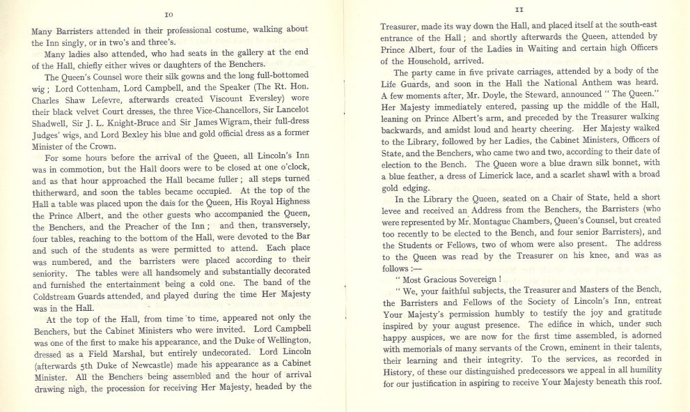 Copy of a booklet produced to commemorate the centenary of the opening of the Great Hall at Lincoln's Inn