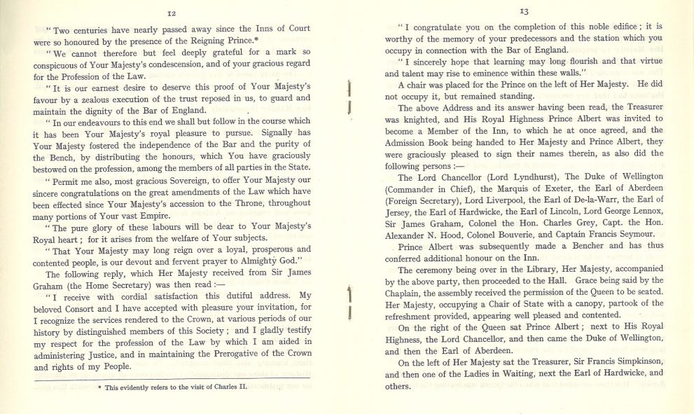 Copy of a booklet produced to commemorate the centenary of the opening of the Great Hall at Lincoln's Inn