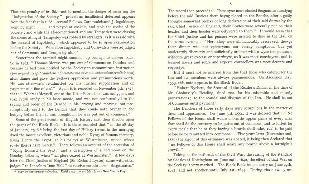 Copy of a booklet produced to commemorate the centenary of the opening of the Great Hall at Lincoln's Inn