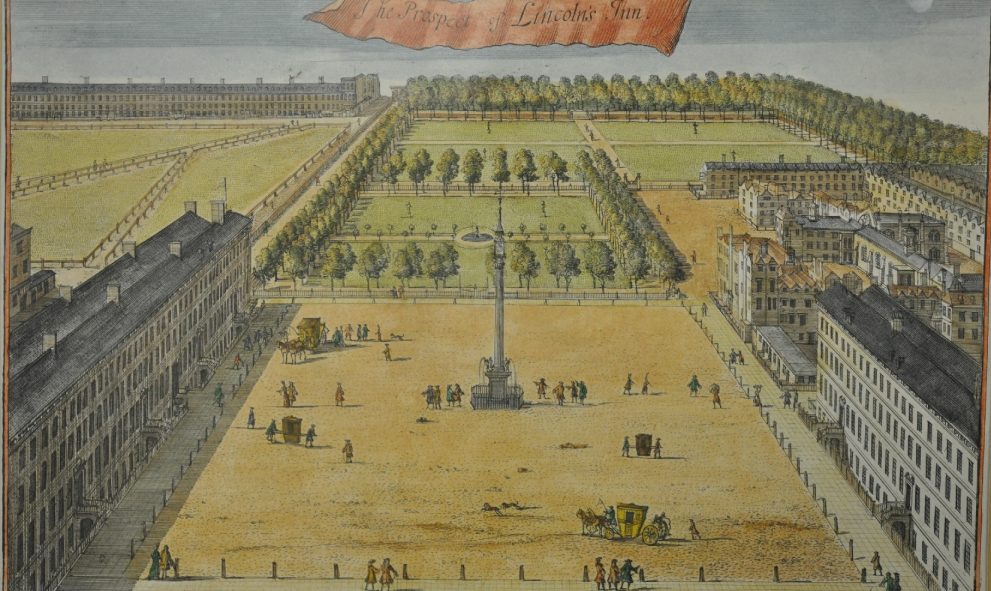 Eighteenth century print of Lincoln's Inn