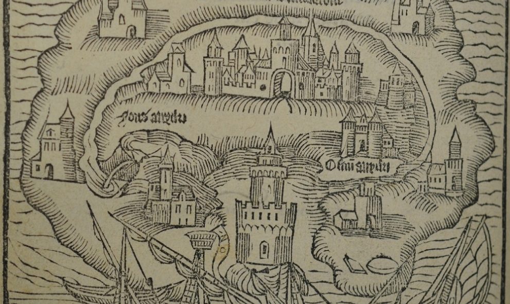 Frontispiece of the 1516 edition of Utopia by Sir Thomas More