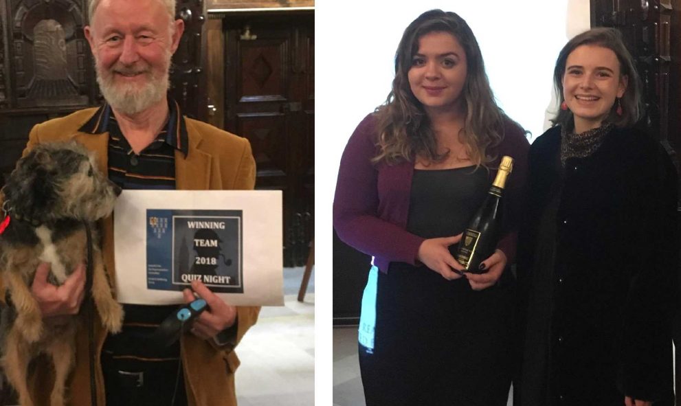 Photo of winning quiz teams at a Quiz Night at Lincoln's Inn in 2018