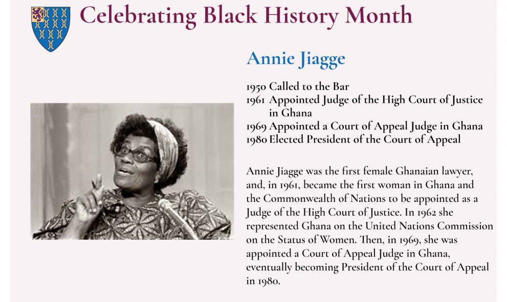 Annie Jiagge BHM 2020