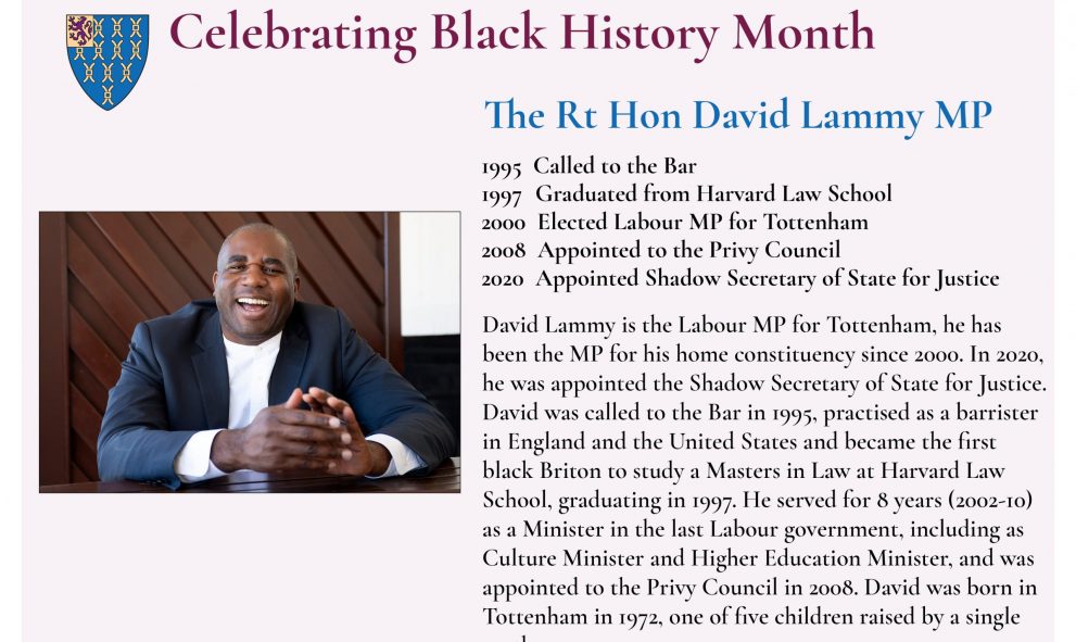 David Lammy BHM 2020